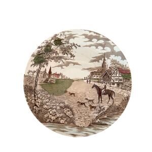 Vintage Decorative Plate Village Green Anchor British